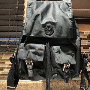 Tory Burch Nylon Flap Backpack used